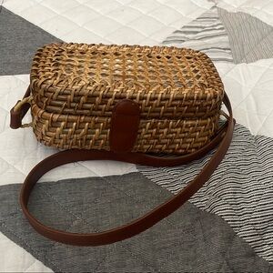 J. Crew Woven Brown Crossbody Bag
